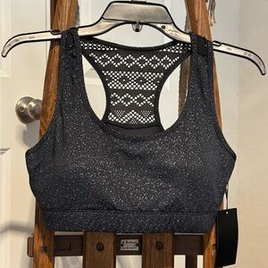 Black Speckled Sports Bra